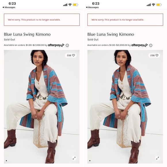 NWT Free People Blue Luna Swing Kimono - Picture 3 of 7